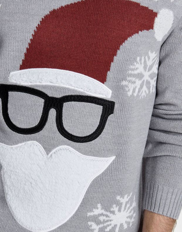 ONLY&SONS Santa Printed Sweater Grey - 22008306/grey - 3