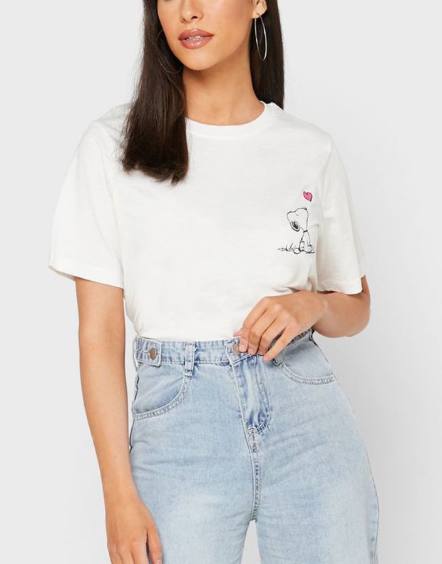 ONLY Snoopy Printed Tee White Heart - 15211548/cloud heart - 4