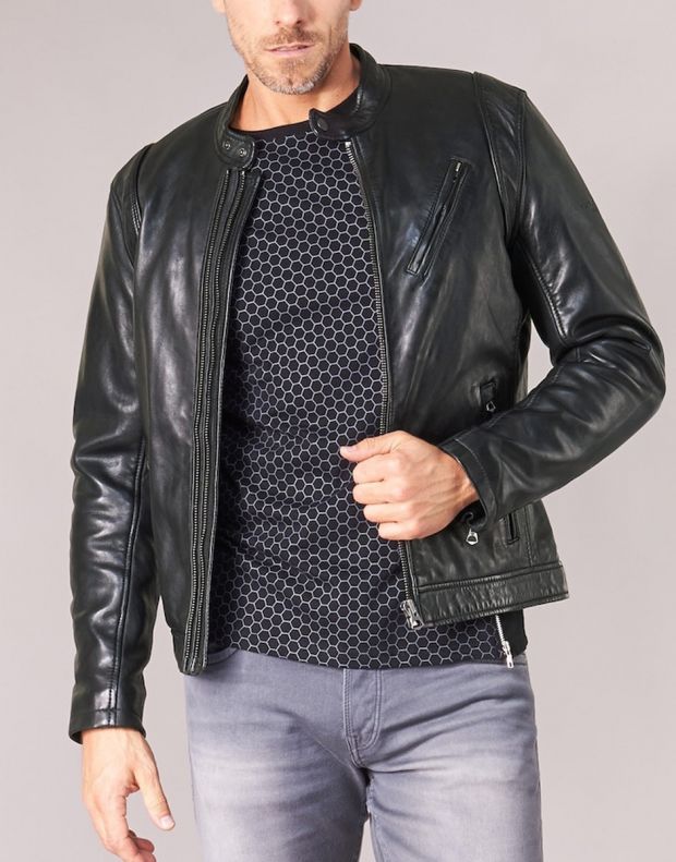 PEPE JEANS Culpeper Leather Jacket Black - PM401855-999 - 3