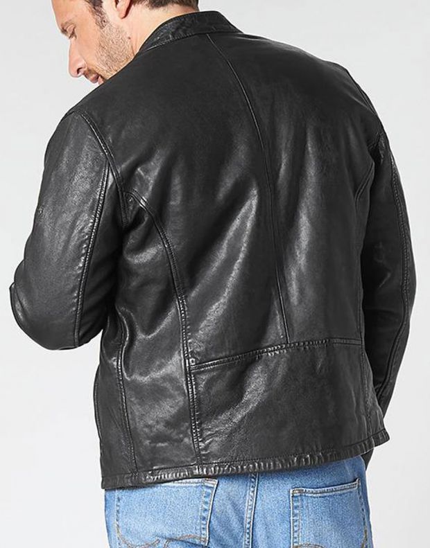 PEPE JEANS Dannys Leather Jacket Black - PM402121-999 - 2