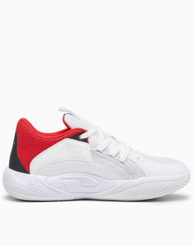 PUMA Court Rider Chaos Team Basketball Shoes White/Red - 379013-04 - 2