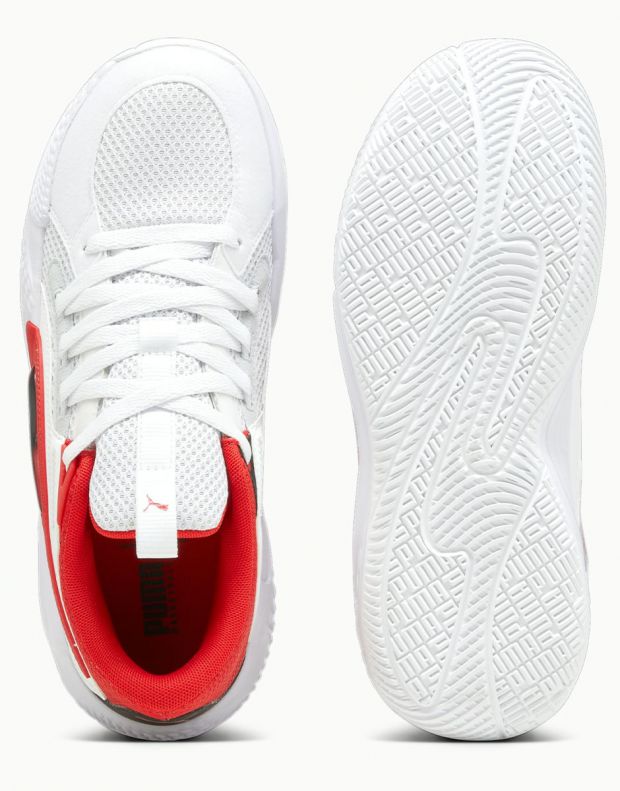 PUMA Court Rider Chaos Team Basketball Shoes White/Red - 379013-04 - 4