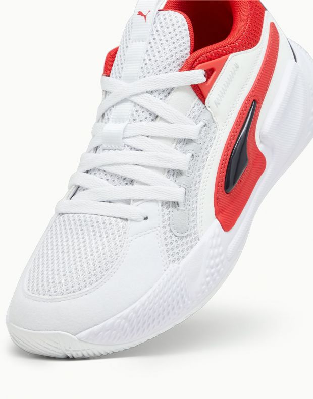PUMA Court Rider Chaos Team Basketball Shoes White/Red - 379013-04 - 5