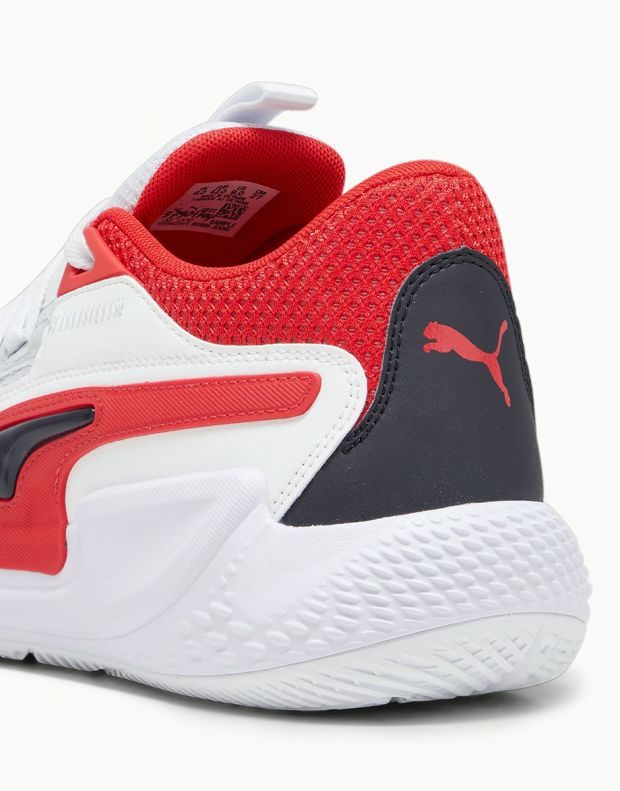 PUMA Court Rider Chaos Team Basketball Shoes White/Red - 379013-04 - 6