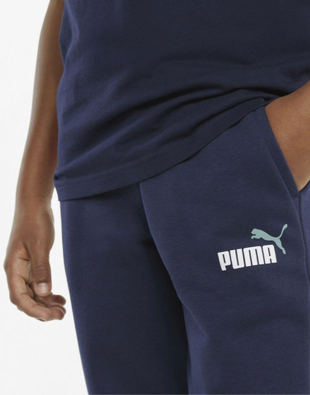 PUMA Ess+ 2 Col Logo Pants Blue - 586988-96 - 3