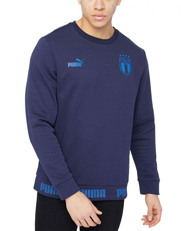 PUMA Italy Ftbl Culture Crew Sweater Blue - 757251-04 - 1