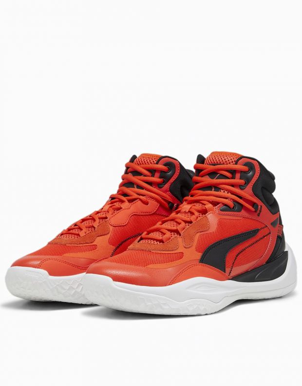 PUMA Playmaker Pro Mid Basketball Shoes Red - 377902-12 - 3