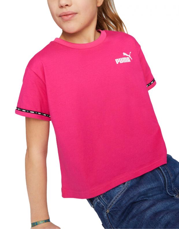 PUMA Power Tape Relaxed Fit Tee Pink - 673544-64 - 1