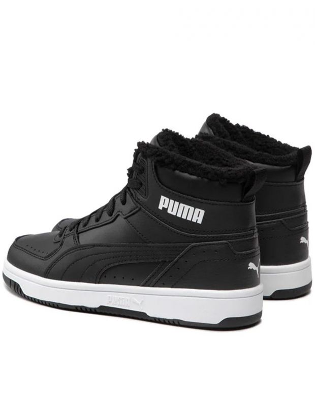 PUMA Rebound Joy Fur Shoes Black - 375477-01 - 2