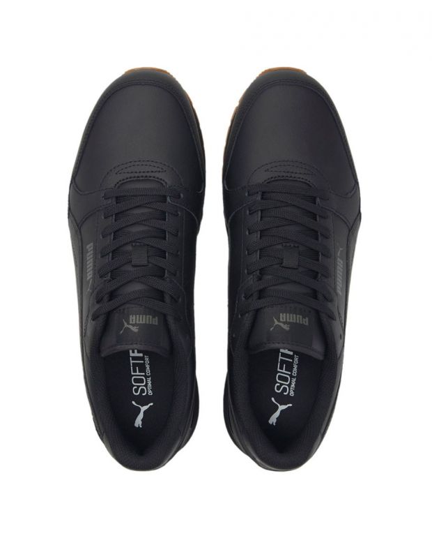 PUMA ST Runner V3 Leather Shoes Black - 384855-04 - 5