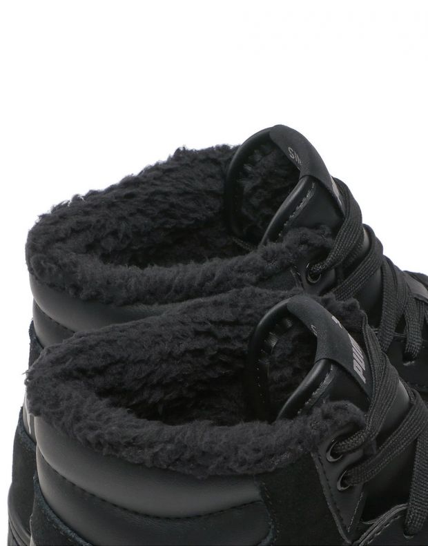 PUMA Shuffle Mid Fur Shoes Black - 387609-01 - 5