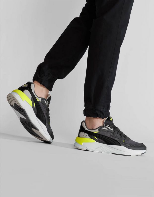 PUMA X-Ray Speed Shoes Black/Grey/Green - 384638-10 - 7