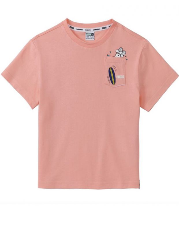 PUMA x Peanuts Relaxed Tee Pink - 599458-26 - 1