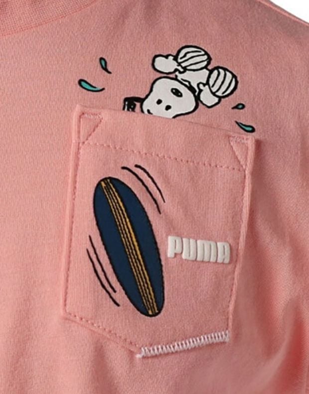 PUMA x Peanuts Relaxed Tee Pink - 599458-26 - 3