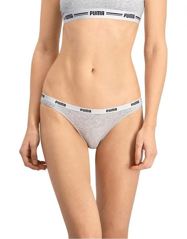 PUMA 2-Pack Iconic Bikini Slip Grey - 603031001-328 - 3