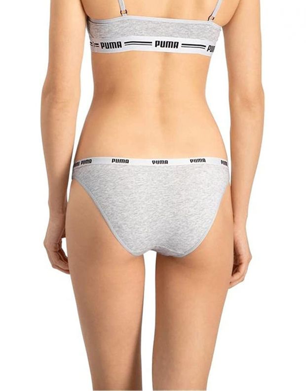 PUMA 2-Pack Iconic Bikini Slip Grey - 603031001-328 - 4