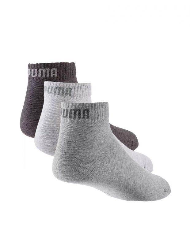 PUMA 3-pack Quarter Plain Socks GAG - 271080001-800 - 2