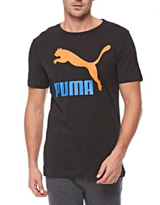 PUMA Classics Logo Cotton Tee Black/Blue - 576321-66 - 1