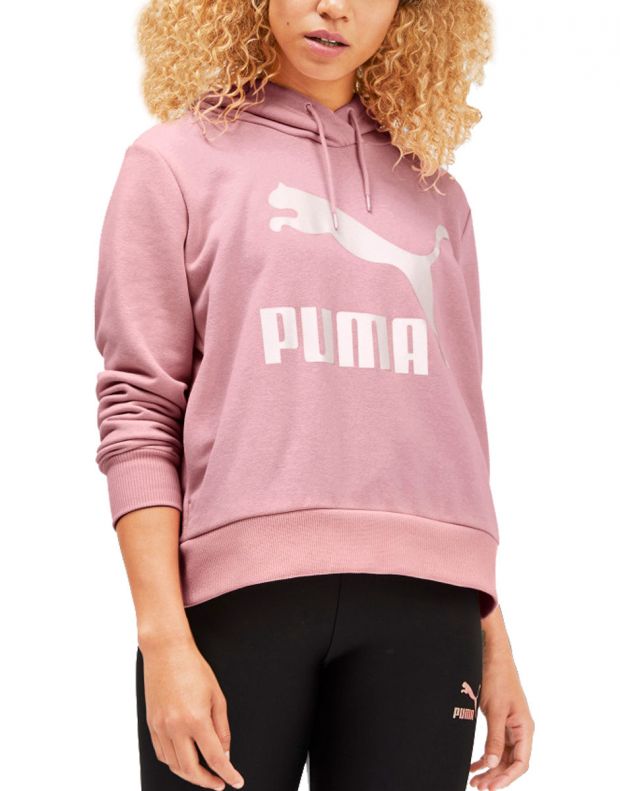PUMA Classics Logo Hoodie Pink - 595915-74 - 1