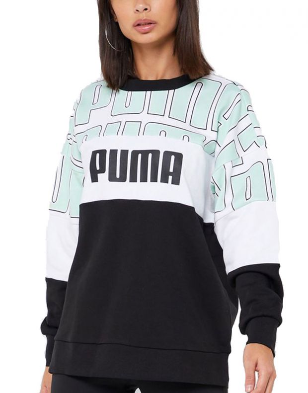 PUMA Crew AOP Sweatshirt Black/White - 597323-32 - 1