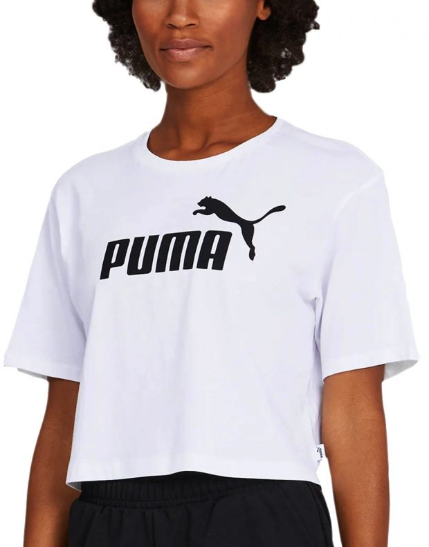 PUMA Cropped Logo Tee White  - 852594-02 - 1