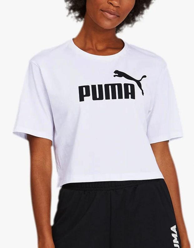 PUMA Cropped Logo Tee White  - 852594-02 - 3