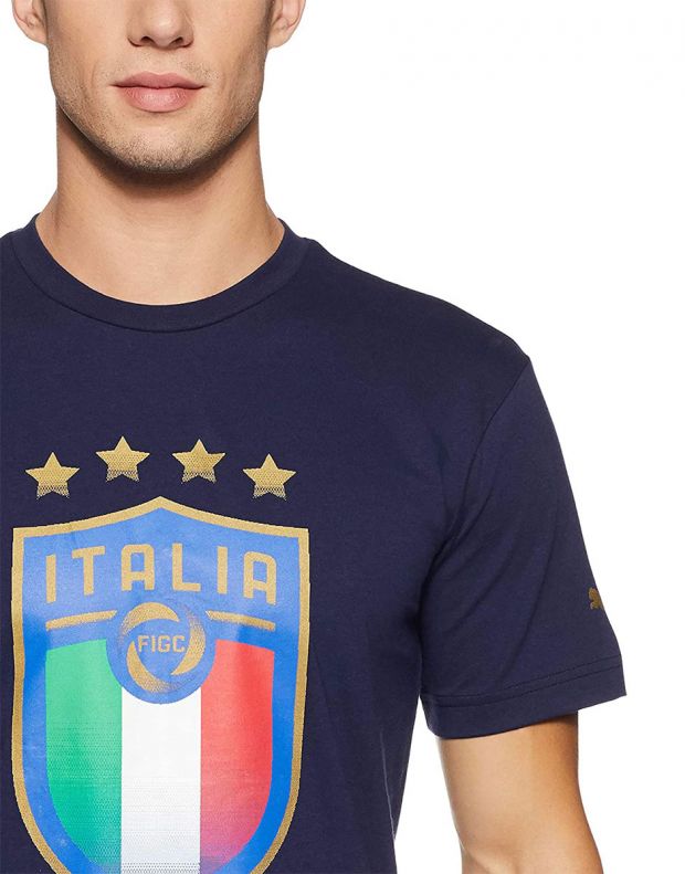 PUMA FIGC Italia Badge Tee Blue - 752613-10 - 3