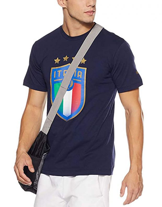 PUMA FIGC Italia Badge Tee Blue - 752613-10 - 4