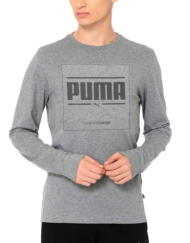 PUMA Graphic LS Tee Grey - 584480-02 - 1