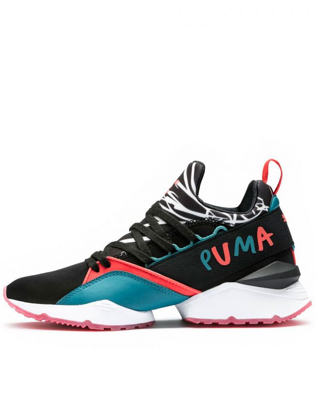 PUMA Muse Maia Graphic Sneakers Black - 367769-01 - 1