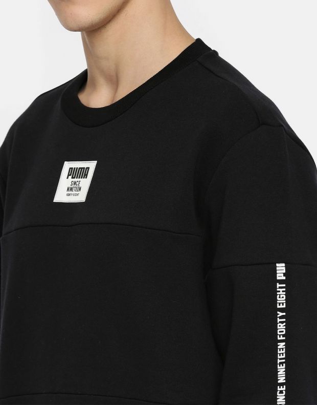 PUMA Rebel Block Crew Sweatshirt Black - 853266-01 - 5