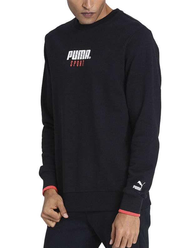 PUMA Sport Crew Sweatshirt Black - 598134-01 - 1