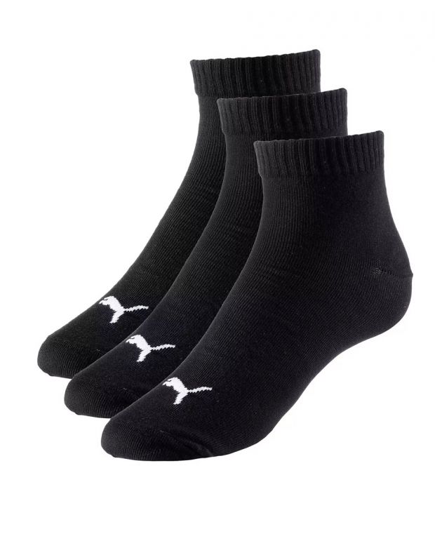 PUMA Quarter Socks 3 Pack Black - 271080001-200 - 1