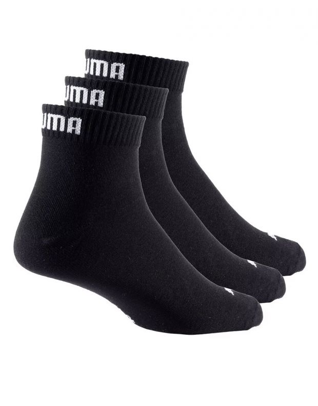 PUMA Quarter Socks 3 Pack Black - 271080001-200 - 2