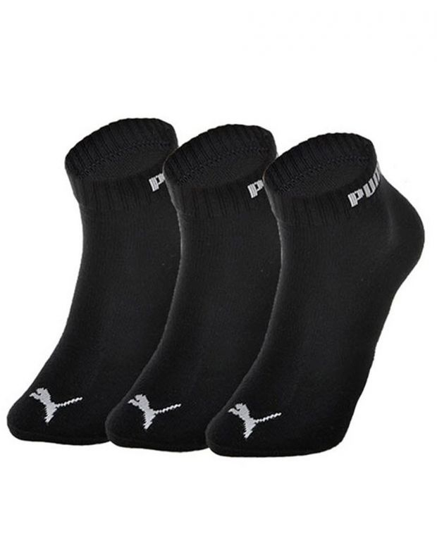 PUMA 3-pack Quarter Socks Black - 201104-200 - 1