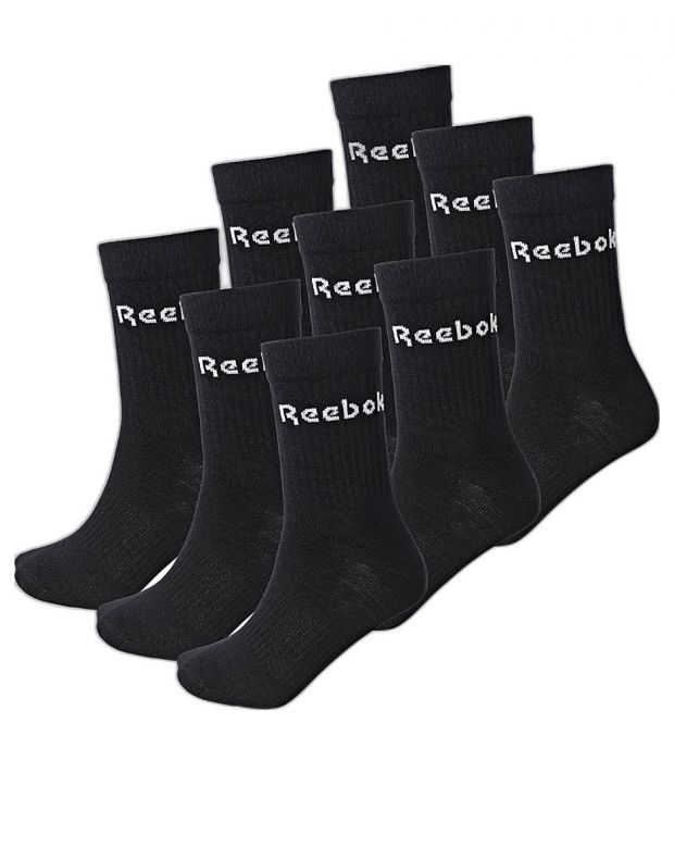 REEBOK 9-Packs Active Core Mid Crew Socks Black - HD2742 - 1