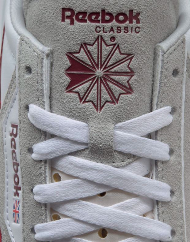 REEBOK Classic Leather Legacy AZ Shoes White/Grey/Burgundy - GX8767 - 7