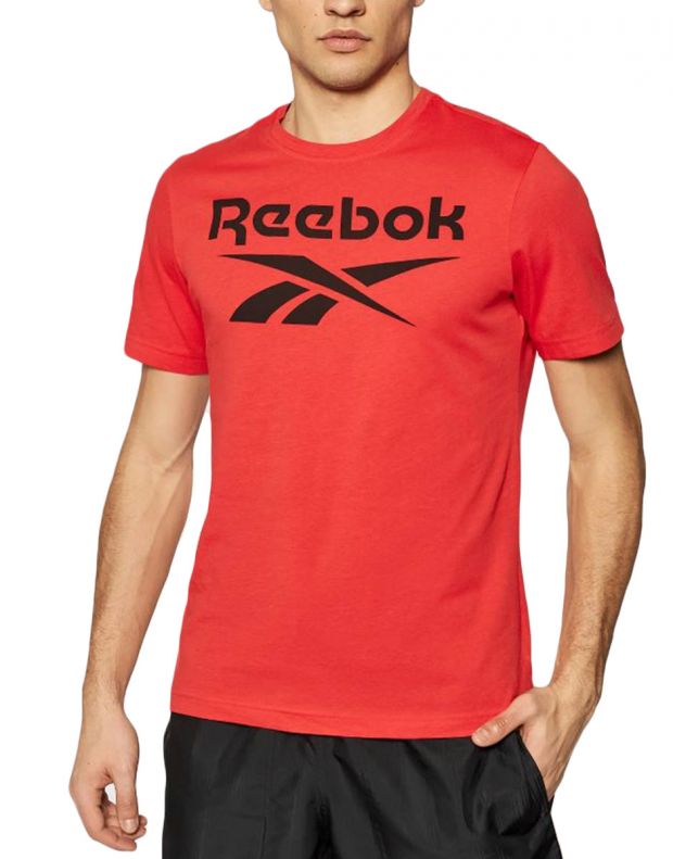 REEBOK Graphic Series Stacked Tee Red - FP9148 - 1