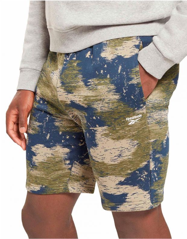 REEBOK Identity Modern Camo Fleece Shorts Green - HS9420 - 3