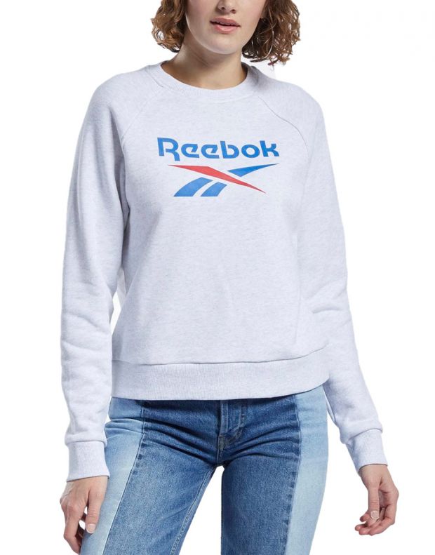 REEBOK Classics Big Vector Crew Sweatshirt Light Grey - FT6225 - 1