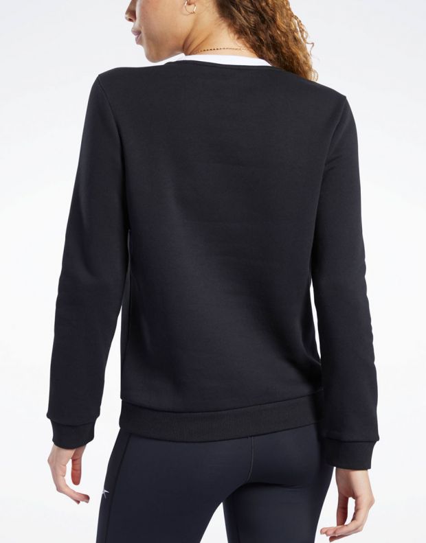 REEBOK Classics Linear Fleece Crew Sweatshirt Black - FK2795 - 2