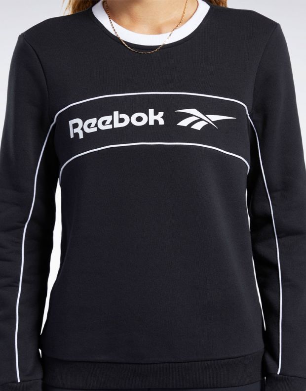 REEBOK Classics Linear Fleece Crew Sweatshirt Black - FK2795 - 4