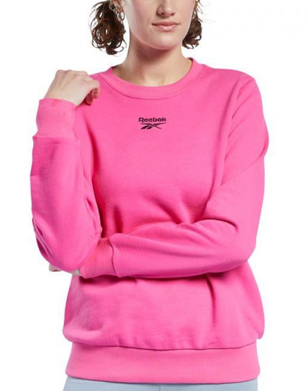 REEBOK Classics Small Logo Crew Sweatshirt Pink - GH5215 - 1