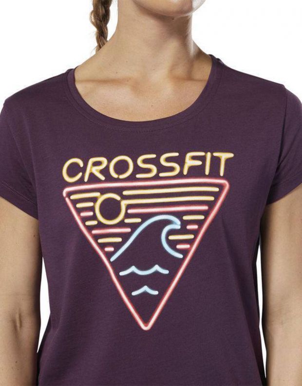 REEBOK CrossFit Neon Retro Easy Tee Violet - DU4596 - 4