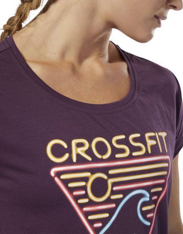 REEBOK CrossFit Neon Retro Easy Tee Violet - DU4596 - 6
