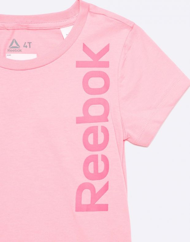 REEBOK Girls Logo Tee Pink - CF4223 - 3