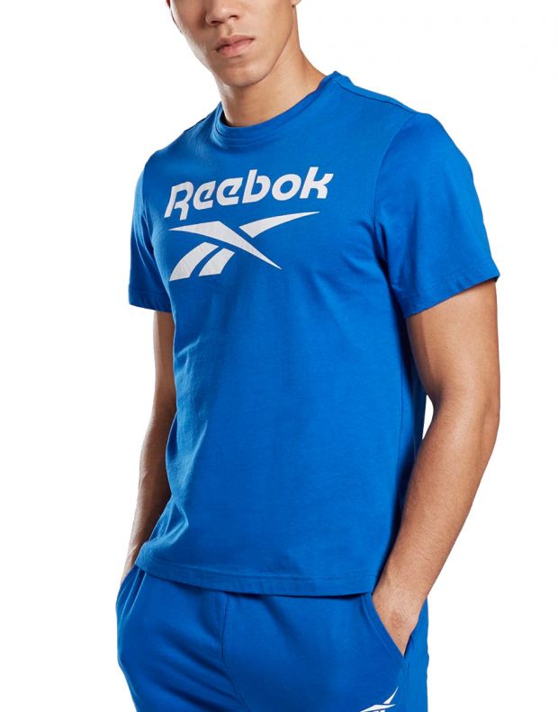 REEBOK Graphic Series Stacked Tee Blue - FP9144 - 1