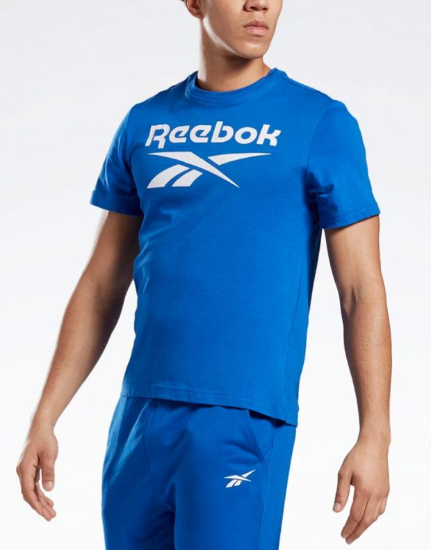 REEBOK Graphic Series Stacked Tee Blue - FP9144 - 3