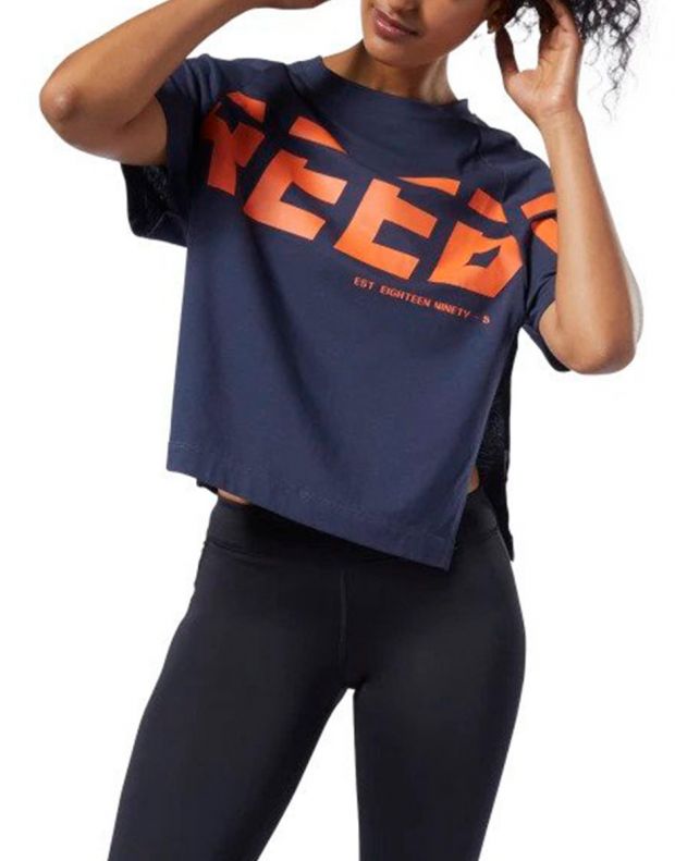 REEBOK Meet You There Graphic Tee Navy - EC2437 - 4