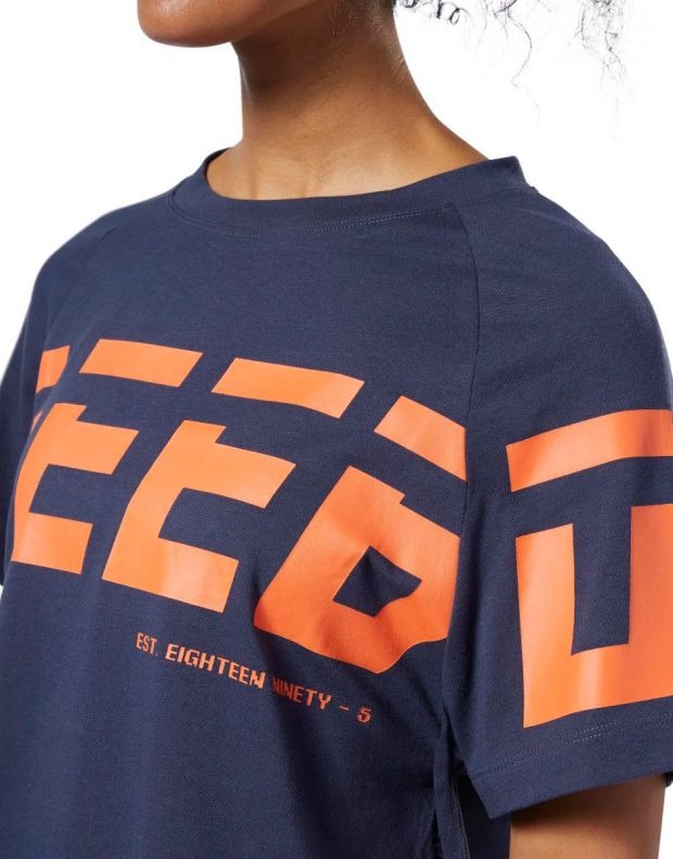 REEBOK Meet You There Graphic Tee Navy - EC2437 - 7